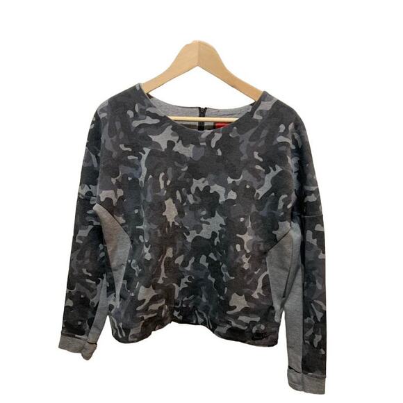 Nike Tech sweatshirt crewneck gray camo women's Size L - Picture 1 of 9